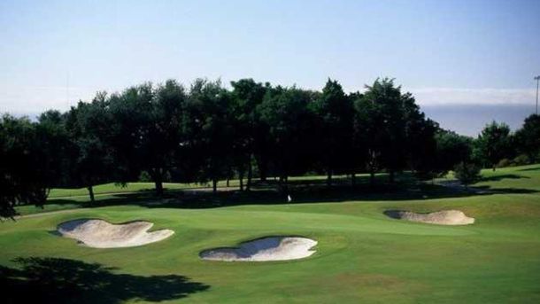 Green and sand bunkers at the Tenison Park golf facility in Dallas.